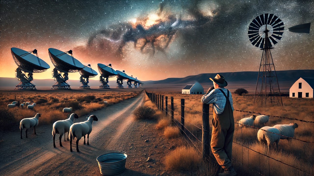 Astrophysics meets agriculture, but who wins the Karoo?