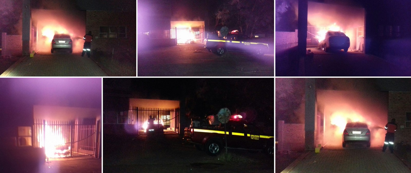 Petrolbom verwoes departementsvoertuig