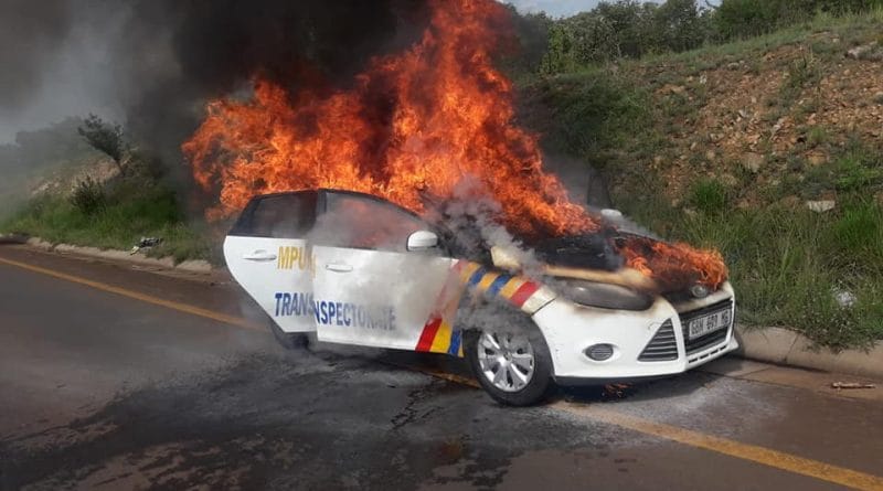 Transport Inspectorate vehicle goes up in flames post image